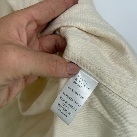 Frank and Eileen Womens XS S McLoghlin Natural Oversized Utility Pockets Shirt - Picture 7 of 12